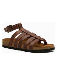 Comfortfusse Skórzane sandały "Ares" w kolorze brązowym rozmiar: 36. Brązowe sandały damskie Comfortfüße, bez wzorów, z materiału, z otwartym noskiem, bez obcasa, bez zapięcia. Za 252.99 zł.