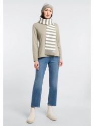 ELBSAND Koszulka "Sanne" w kolorze beżowym rozmiar: M. Brązowe koszulki damskie ELBSAND, m, bez wzorów, z bawełny, bez kołnierzyka, bez ramiączek. Za 86.99 zł.