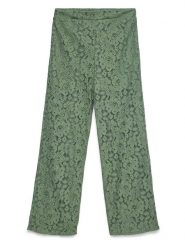 Vero Moda Spodnie w kolorze zielonym rozmiar: S. Zielone spodnie materiałowe damskie Vero Moda, bez wzorów, z koronki. Za 96.14 zł.
