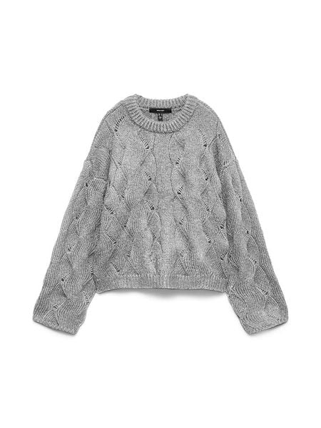 Vero Moda Sweter w kolorze szarym rozmiar: XS. Szare swetry klasyczne damskie Vero Moda, xs, z wełny, bez kołnierzyka. Za 82.83 zł.