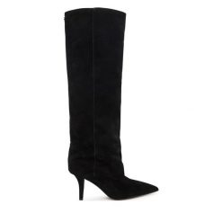 Kozaki Guess. Czarne kozaki damskie Guess, bez obcasa, na szpilce, bez zapięcia. Za 1,059.00 zł.