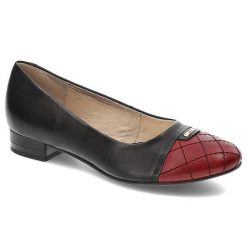 Czarne Półbuty Libero Eleganckie Buty Damskie. Czarne półbuty damskie Libero, na wiosnę, z aplikacjami, ze skóry, bez obcasa, na obcasie, bez zapięcia. Za 179.00 zł.