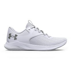 Buty treningowe damskie Under Armour W Charged Aurora 2. Białe obuwie sportowe damskie Under Armour, bez zapięcia, na fitness i siłownię. Za 189.99 zł.