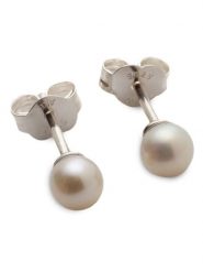 Pandora Srebrne kolczyki-wkrętki z perłami rozmiar: onesize. Brązowe kolczyki damskie Pandora, z perłą, srebrne. Za 217.99 zł.