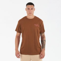 Koszulka bawełniana BIGGER brązowa. Brązowe bluzki damskie LEGEA, bez wzorów, z bawełny, sportowe, bez kołnierzyka, bez ramiączek. W wyprzedaży za 52.00 zł.