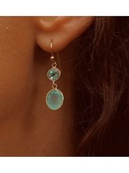 Les Petites Précieuses Pozłacane kolczyki z kamieniami ozdobnymi rozmiar: onesize. Niebieskie kolczyki damskie Les Petites Précieuses, z topazem, pozłacane, z zapięciem typu bigiel. Za 131.45 zł.