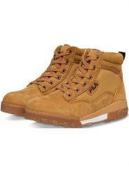 Fila Skórzane botki "Grunge II mid" w kolorze jasnobrązowym rozmiar: 39. Brązowe botki damskie Fila, bez obcasa, bez zapięcia. Za 329.42 zł.