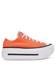 Converse Trampki Chuck Taylor All Star Lift Double Stack Platform A16284C Czerwony. Czerwone trampki damskie Converse, bez wzorów, z materiału, bez zapięcia. Za 269.99 zł.