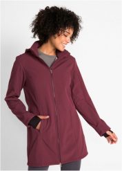 Długa kurtka funkcyjna softshell z barankiem. Czerwone kurtki sportowe damskie bonprix, bez wzorów, z softshellu, bez kaptura. Za 299.99 zł.