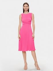 Nissa Sukienka koktajlowa RZ14841 Różowy Slim Fit. Czerwone sukienki damskie Nissa, bez wzorów, z syntetyku, wizytowe, bez ramiączek. Za 869.99 zł.