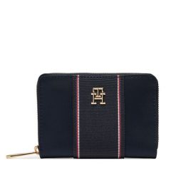 Duży Portfel Damski Tommy Hilfiger. Niebieskie portfele damskie Tommy Hilfiger, bez wzorów. Za 169.99 zł.