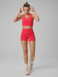 4F Legginsy krótkie treningowe damskie - czerwone L. Czerwone legginsy damskie 4F, l, bez wzorów. Za 79.99 zł.