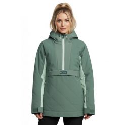 Kurtka narciarska damska Roxy Radiant Lines. Zielone kurtki damskie Roxy, na zimę, bez wzorów, z poliesteru, bez kaptura. Za 766.70 zł.