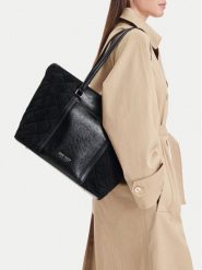 Nine West Torebka CEO-MAYFAIR-LH22274 Czarny. Czarne shopper bag Nine West, bez wzorów, bez dodatków. Za 229.99 zł.