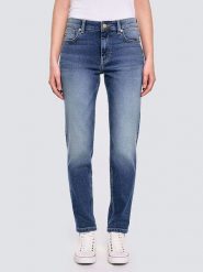 BIG STAR Dżinsy - Tapered fit - w kolorze niebieskim rozmiar: W28/L30. Niebieskie jeansy damskie Big Star, z podwyższonym stanem. Za 169.99 zł.