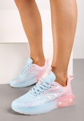 Niebiesko-Różowe Płaskie Sznurowane Buty Sportowe Sneakersy Risanni. Niebieskie obuwie sportowe damskie Born2be, z dresówki. Za 109.99 zł.