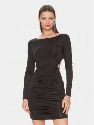 Guess Sukienka koktajlowa Alexia W4GK75 KBAC2 Czarny Slim Fit. Czarne sukienki damskie Guess, z aplikacjami, z syntetyku, wizytowe, bez ramiączek. Za 279.99 zł.