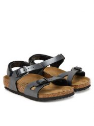 Birkenstock Sandały Canto 1031665 S Czarny. Czarne sandały dziewczęce Birkenstock, ze skóry, bez obcasa, bez zapięcia. Za 319.99 zł.