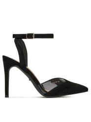 DeeZee Szpilki HT5846-46 Czarny. Czarne szpilki damskie DeeZee, bez wzorów, z materiału, bez obcasa, na szpilce, bez zapięcia. Za 129.99 zł.