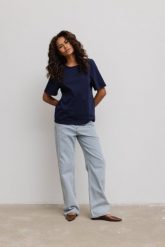 Damski T-Shirt w kolorze DARK NAVY - CAMAS-XS/S. Niebieskie t-shirty damskie Marsala, m, bez wzorów, z bawełny, bez kołnierzyka. Za 159.90 zł.