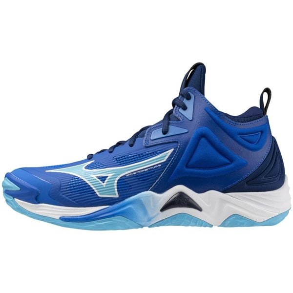 Buty halowe Mizuno Wave Momnetum Mid. Białe obuwie sportowe damskie Mizuno, bez zapięcia, do biegania, mizuno wave. Za 748.80 zł.