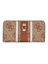 Guess Portfel w kolorze jasnobrązowo-beżowym - 14 x 9 x 3 cm rozmiar: onesize. Brązowe portfele damskie Guess, z aplikacjami, z materiału. Za 173.99 zł.