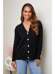 Soft Cashmere Kardigan w kolorze czarnym rozmiar: 38/40. Czarne kardigany damskie Soft Cashmere, bez wzorów. Za 171.28 zł.