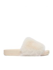 DeeZee Klapki TY013 Biały. Białe klapki damskie DeeZee, bez wzorów, z materiału, bez obcasa, bez zapięcia. Za 79.99 zł.
