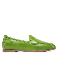 Mokasyny Tamaris. Zielone mokasyny damskie Tamaris, bez obcasa. Za 249.99 zł.