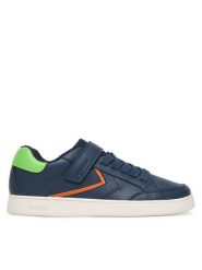 Geox Sneakersy J Eclyper Boy J55LSA 05411 CB43S D Granatowy. Niebieskie buty sportowe chłopięce Geox, ze skóry, bez zapięcia. Za 239.99 zł.