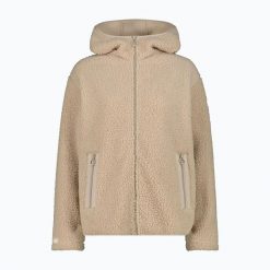 Płaszcz damski CMP 36P2916 Long Teddy. Brązowe płaszcze damskie CMP, bez wzorów, bez kaptura. Za 348.43 zł.