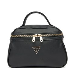Kosmetyczka Guess. Czarne kosmetyczki damskie Guess, z aplikacjami. Za 169.99 zł.