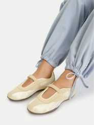 Reebok Baleriny CEOSS-ULTRA LO MARY JANE 100271637 Żółty jasny. Żółte balerinki damskie Reebok, bez wzorów, z materiału. Za 299.99 zł.
