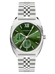 Liebeskind Chronograf w kolorze srebrno-ciemnozielonym rozmiar: onesize. Szare, analogowe zegarki damskie Liebeskind, ze stali. Za 479.76 zł.