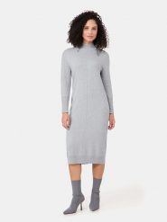 Gerry Weber Sukienka dzianinowa w kolorze szarym rozmiar: 48. Szare sukienki damskie Gerry Weber, bez wzorów, z dzianiny, bez ramiączek. Za 232.78 zł.