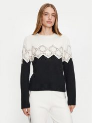 Liu Jo Sport Sweter TF4233 MS55L Czarny Regular Fit. Czarne swetry klasyczne damskie Liu Jo Sport, l, z syntetyku, bez kołnierzyka. Za 379.99 zł.