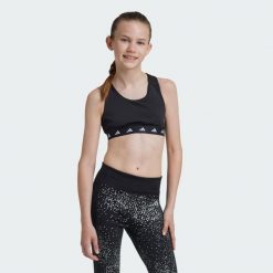 Biustonosz TECHFIT Power React. Białe koszulki sportowe damskie Adidas, m, bez wzorów, z materiału, bez ramiączek, na jogę i pilates, techfit (adidas). Za 109.00 zł.