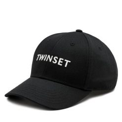 Czapka z daszkiem TWINSET. Czarne czapki z daszkiem damskie Twinset, bez wzorów. Za 459.99 zł.