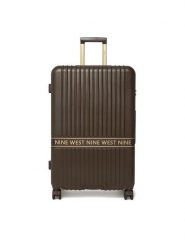 Nine West Walizka duża CEO-NW-L-001-10 Brązowy ciemny. Brązowe walizki Nine West, bez wzorów, z tworzywa sztucznego, duże. Za 399.99 zł.