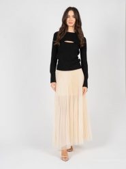 Patrizia Pepe Spódnica | 8G0263/J014 | Kobieta | Kremowy. Białe spódnice damskie Patrizia Pepe, na co dzień, bez wzorów, z poliesteru, eleganckie, maxi. W wyprzedaży za 479.00 zł.