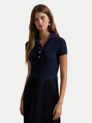 Polo Ralph Lauren Sukienka codzienna 211959913001 Granatowy Regular Fit. Niebieskie sukienki damskie Polo Ralph Lauren, bez wzorów, z syntetyku, bez ramiączek. Za 1,169.00 zł.