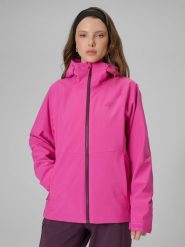 4F Kurtka przejściowa membrana 5000 damska - różowa L. Czerwone kurtki damskie 4F, l, bez wzorów, bez kaptura. Za 299.99 zł.