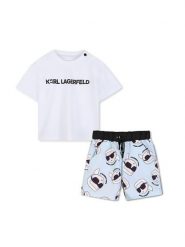 Karl Lagerfeld Kids Komplet t-shirt i spodenki Z31067 Kolorowy Regular Fit. T-shirty i koszulki chłopięce Karl Lagerfeld Kids, bez wzorów, z bawełny, bez kołnierzyka, bez ramiączek. Za 359.99 zł.