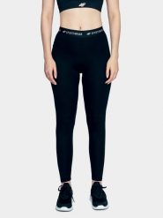 4F Legginsy dzianinowe damskie - czarne XS. Czarne legginsy damskie 4F, s, bez wzorów, z bawełny. W wyprzedaży za 59.99 zł.