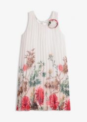 Sukienka mini. Białe sukienki damskie bonprix, z aplikacjami, bez ramiączek. Za 249.99 zł.