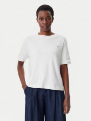 Tommy Hilfiger T-Shirt Modern Cody WW0WW46158 Écru Relaxed Fit. T-shirty damskie Tommy Hilfiger, xs, bez wzorów, z bawełny, bez kołnierzyka. Za 149.99 zł.