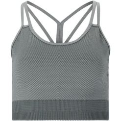 Biustonosz dla kobiet Athlecia Powerfull. Szare biustonosze sportowe damskie Athlecia, bez wzorów. Za 162.00 zł.