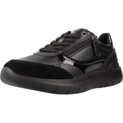 Buty GEOX D PLUMMERY Czarny. Czarne obuwie trekkingowe damskie Geox, z syntetyku, bez zapięcia. Za 330.99 zł.