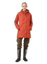 Ilse Jacobsen Płaszcz przeciwdeszczowy w kolorze ceglanym rozmiar: 36. Brązowe płaszcze damskie Ilse Jacobsen, bez wzorów, bez kaptura. Za 200.45 zł.