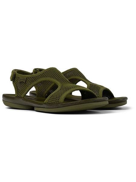 Camper Sandały w kolorze khaki rozmiar: 40. Brązowe sandały damskie Camper, bez wzorów, z otwartym noskiem, bez obcasa, bez zapięcia. Za 192.79 zł.